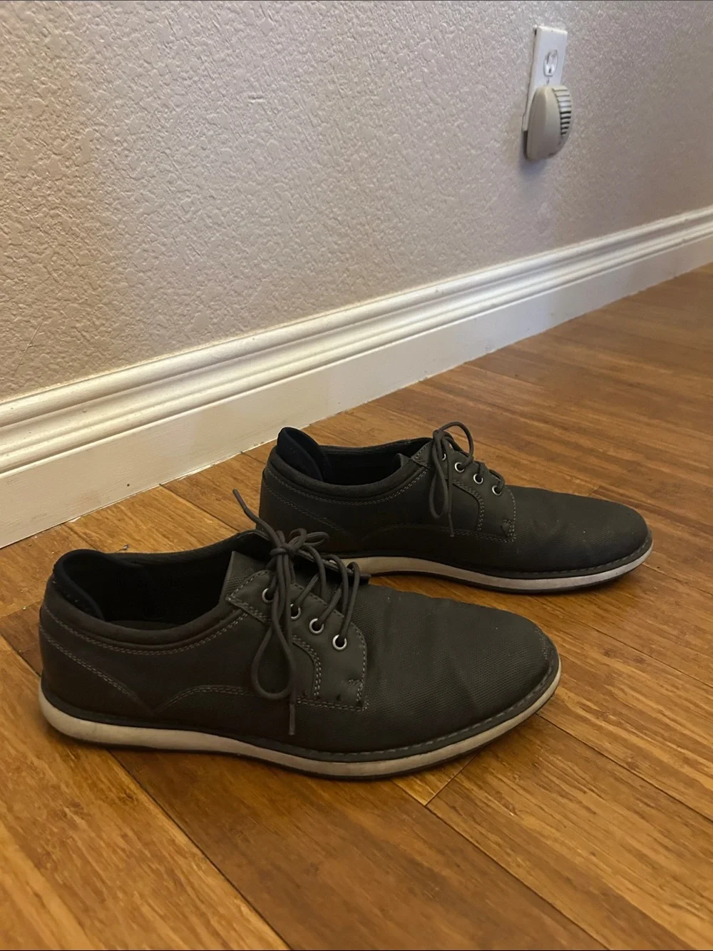 Aldo Men's Charcoal Lace-Up Slip-On Loafers
